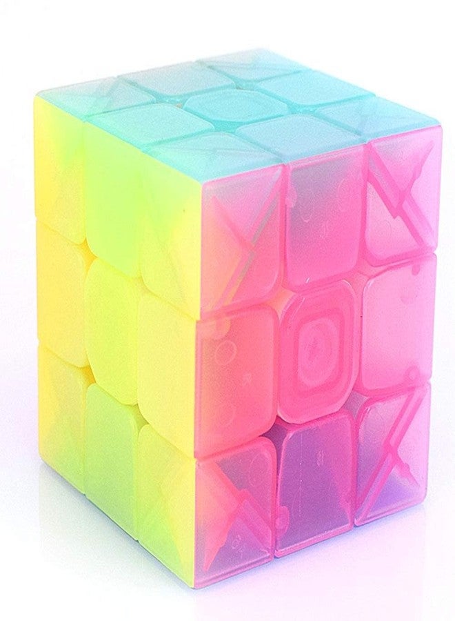 فيدلايز مكعب السرعة الهلامي 3x3 من فيدليز - مكعب سحري بدون ملصقات 3x3x3 للأطفال والكبار | دوران سلس، ألوان زاهية ولعبة لتخفيف التوتر | لعبة تعليمية لتنمية القدرات الذهنية لجميع الأعمار - Image 2